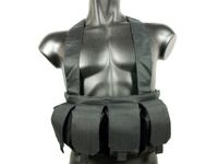 BBTac - Black 6 Pocket Light Duty Chest Rig