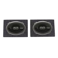 Package: Pair of Rockford Fosgate P1694 6x9" Punch Series 4-Way Speakers Totaling 300 Watt + Rockville RS6X9PR (2) Single 6" x 9" Wedge Speaker/Subwoofer Enclosures