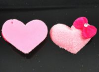 20pcs Resin Heart Bow Rhinestone Flatback Button Embellishments U Pick (Pink)