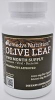Olive Leaf (Olea Europea) Remedy's Nutrition MEGA Strength 1,000 mg per Capsule/60,000 mg per Bottle Vegan VCaps