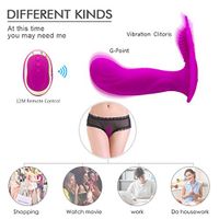 7-Speed Vibration Wearable Toys Wireless Remote Control for Women Male Powerful Electric Stimulation Massage Neck, Shoulder, Back and Muscle Pain Waterproof - Hot Red