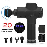 NWHEBET Percussion Massage Gun Handheld Deep Tissue Massager Gun Muscle Massager for Pain Relief, Rechargeable Massage Device with 4 Massage Head 20 Speed Control Portable Bag