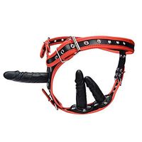CS-MTZF Hollow Pants Perfect Size Female Mãsturbătõr Three Strap On Pëniŝ with Adjustable Straps and Realistic Look