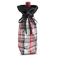 Epic 43-436 12.5" Nubby Tan Single Wine Bottle Bag with Cane Handles