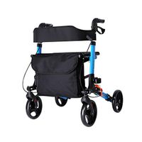 GGYDD Folding Rollator Walker,4 Wheel Medical Rolling Walker with Seat Aluminum Transport Chair for Adult,Senior,Elderly Handicap-b 66x75x80cm(26x30x31)