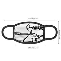 Lxjjj Fashion Snoopy The Flying Ace Dustproof Washable Reusable Mouth Cover Germ Protective Safety Mouth Guard Anti Dust Half Face Guard Unisex