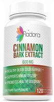 Fladora Cinnamon Extract 600mg Supplements - Supports Healthy Blood Sugar, Immune System, and Digestion - 120 Vegetarian Capsules