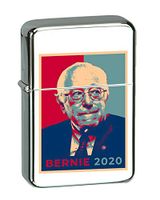 Hat Shark United States USA President Presidential Election Voting 2020 Bernie Sanders Democratic Party White House Candidates Vector KGM Thunderbird Vintage Lighter - High Polish Chrome (Bernie B)