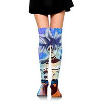 JINUNNU Women Thigh High Socks Compression Leg Warmer Dragonball Super Goku Boot Stocking Extra Long Sport Tube Socks