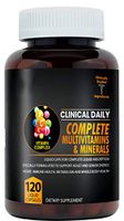 CLINICAL DAILY COMPLETE Whole Food Multivitamin Supplement For Women & Men. 120 Liquid Capsules = Complete Liquid Vitamin Absorption! 42 Superfood Fruits Vegetables - 360 Health, Young Adult to Senior