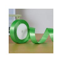 22Meters/Roll 20Mm 2Cm Silk Satin Ribbons Baby Shower Birthday Party Wedding Engagement Christmas Halloween Gift Wrapping Ribbon, Green