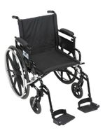 Drive Medical Viper Plus GT Wheelchair with Flip Back Removable Adjustable Desk Arms, Swing Away Footrests, 20" Seat