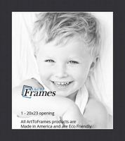 20x23 Smooth Black / Black Custom Mat for Picture Frame with 16x19 opening size (Mat Only, Frame NOT Included)