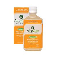 AloeCure Pure Aloe Vera Juice for Bouts of Acid Reflux, Heartburn, and IBS - Natural Flavor - 4 Pack