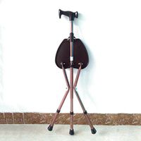 WW Elderly Walking Stick Aluminum Alloy Collapsible Non-Slip Three Legs Safe Walker Crutch