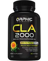 CLA Safflower Oil Supplement for Weight Loss, Metabolism & Building Lean Muscle Mass - W/ 100% Pure Safflower Oil - 2000mg Non-Stimulant Conjugated Linoleic Acid for Men & Women - 60 Softgels