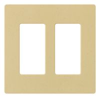 Lutron Claro 2 Gang Decorator Wallplate, SC-2-GS, Goldstone