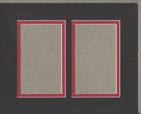 16x20 Black & Bright Red Double Picture Mat Cut for 2 8x10 Pictures