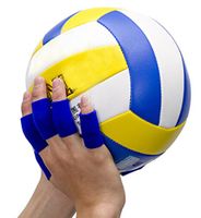 Yonger 10PCS Professional Fingerstall Finger Gear Protective Cover for Basketball Volleyball Sport Gym Blue