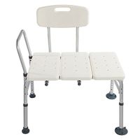 Beowind Shower Chair Bath Seat Padded Armrests Back Great Bathtubs Tub Transfer Bench Sliding Shower Chair Made Heavy Duty Non Slip (White)