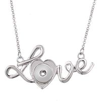Women Flower Crystal Jewelry Necklace Pendant Fit 18mm Noosa Snap Button N405 Prom Woman Pretty Stylish Simple Elegant Jewerly Aesthetic Accessory Daily Comfy