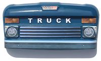Walker Truck Front, gigglydoo by MedaNova Walker Accessories. Great Gift for Grandma and Grandpa, Fun Walker Personalization, Nostalgic Feel (Blue)