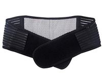 Adjustable Self-heating Magnetic Therapy Brace Waist Belt Lumbar Lower Back Support Massage Brace Black (36-42inch)