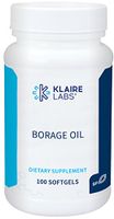 Klaire Labs Borage Oil - Cold-Pressed Source of Omega 6 GLA, Higher Ratio of GLA to Linoleic Acid Than Primrose Oil (100 Softgels)