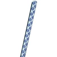 JAM Paper Handmade Wrapping Paper - Blue with Blue Flowers - 2 Sheets of 20 x 28 in. Paper per roll - Sold Individually