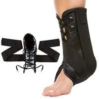 ZenToes Lace up Ankle Brace for Women and Men, Adjustable Compression Straps, Supports Left and Right Foot, Large