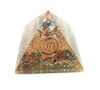 Jet Mix Gemstone Rainbow Moonstone Merkaba Chakra Orgone Pyramid Crystal Gemstones Copper Metal Mix Rare Healing Positive Energy Tetrahedron Sacred Geometry Memory Concentration Meditation