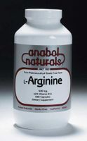 Anabol Naturals L-Arginine 500 grams pure crystalline powder