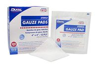 Dukal Gauze Pad, 12-Ply, Sterile, 4" x 4", White (Pack of 1200)