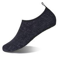 Womens and Mens Kids Water Shoes Barefoot Quick-Dry Aqua Socks for Beach Swim Surf Yoga Exercise (Triangle-Black, 48/49)