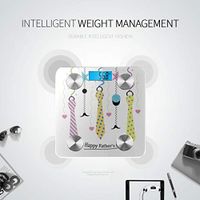 LYAOE Bluetooth Body Fat Scale Happy Fathers Day Holiday Card Ties Smart Wireless Scale with LCD Display Measuring Body Weight Bmi and Health Digital Scale