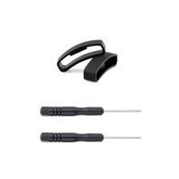 Sencato Suunto Core Series Silica Gel Strap Ring, Black Rubber Replacement Resin Band Buckle Retainer, Fastener with Movable Tool, Black 2 Pcs