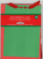 Green Cool Cards Note Cards with Red Ribbon