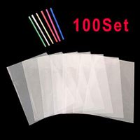 Cello Cellophane Treat Bags, 5.9 X 8 Inches Big OPP Clear Plastic Bags For Bakery, Popcorn, Cookies, Candies, Dessert with 6 Colors Twist Ties(100 Pieces Bags + 100 Pieces Twist Ties) (100, 5.9 x 8)