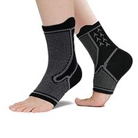 TUQI Plantar Fasciitis Socks - Ankle Brace - Arch Support - Ankle Compression Socks Can Relieve Foot and Heel Pain - A Pair (L)