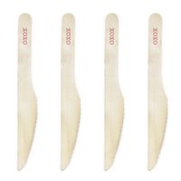 Dress My Cupcake Natural Wood Candy 500-Pack Buffet Knives DIY Kit, XOXO, Coral