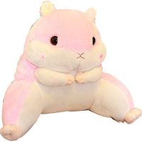 Qi Peng Hamster Pillow Quilt Dual-use Back Waist Pad Cushion Office Lumbar Blanket Blanket Men's Warm Hand Pillow Chair Pillow (Color : A)