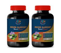 Mood Improvement Supplement - Mood Support Natural Complex - Vitamins and Herbal EXTRACTS - 5htp for Weight Loss - 2 Bottles 120 Vegetable Capsules