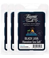 3 Packs of Beamer Candle Co. Aromatic Home Series Wax Drops, 6-Count Pack - Black Lava Hawaiian Sea Salt Scent + Beamer Smoke Sticker