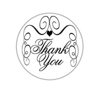 Thank You Envelope Seals - 1.2" Thank You Stickers - 144 Stickers (Fancy)