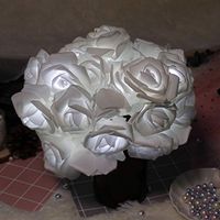 Christmas Decoration,3AA Battery Simulation Rose Light Strings for Wedding Holiday Party, 3 Meters 20 Lights W/Battery Box,White Light