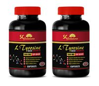 Cardiovascular Support Supplement - L TYROSINE 500MG - Mood Enhancer - Immune System Vitamins - 2 Bottles (120 Capsules)