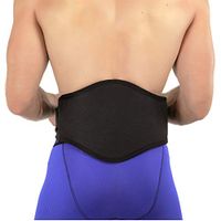 Back-A-Line Sport Belt with Orthopedic Lumbar Pad (XXX-Large, Black No Logo)
