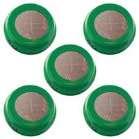 5pc Button 80mAh Rechargable 1.2V NiMH Flat Top Batteries for use with high power static applications (Telecoms UPS and Smart grid) radio controlled devices electric tools electric mopeds USA SHIP