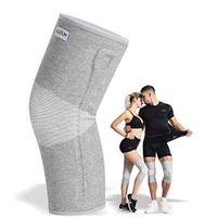 KADUN Ergonomics Compression Knee Brace All Day Wearing for Women and Man Sports Protecting Knee Joint Supporting Arthritis ACL （Gray Medium）