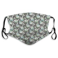 Fashion Comfortable Windproof mask,Abstract Stylized Simplistic Flowers and Leaves,Printed Facial Decorations for Unisex S
